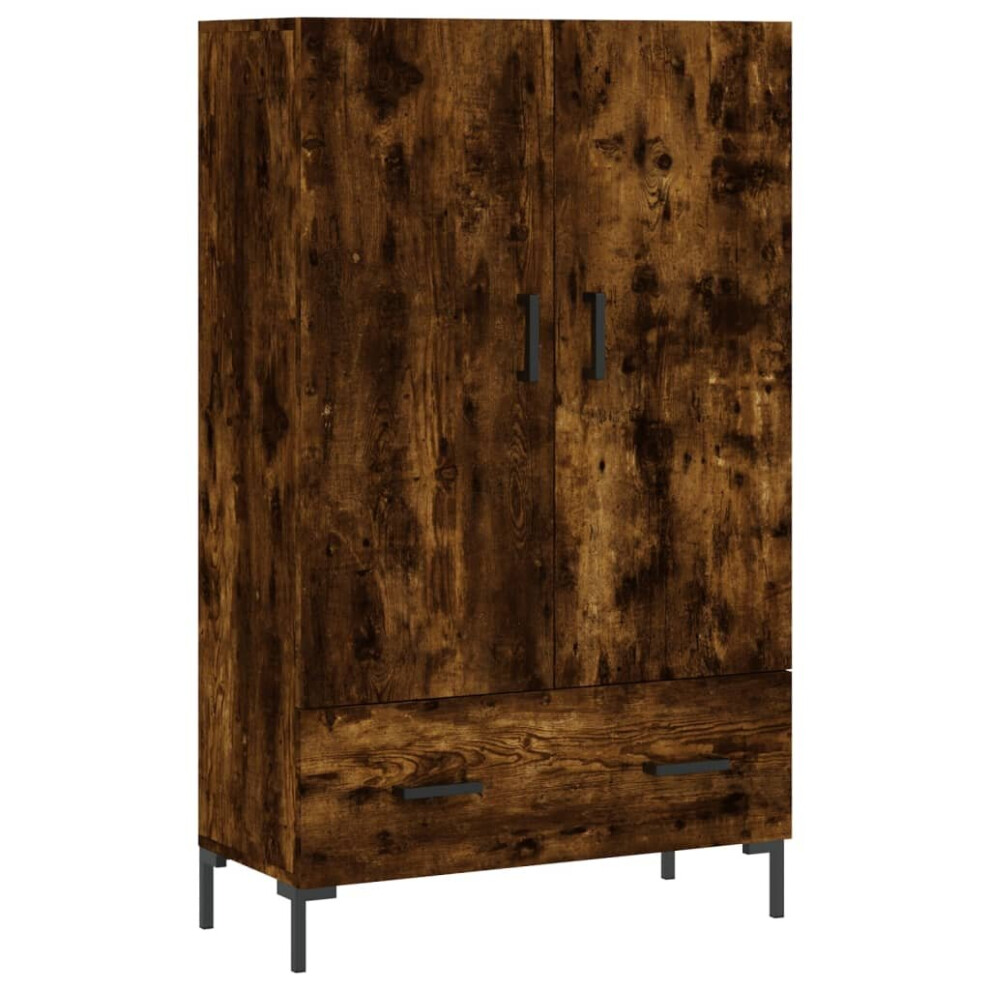 (smoked oak) vidaXL Highboard Sideboard Storage Cabinet Side Cabinet Black Engineered Wood