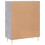 VidaXL (concrete grey) vidaXL Sideboard Storage Cabinet Cupboard High Gloss White Engineered Wood 8