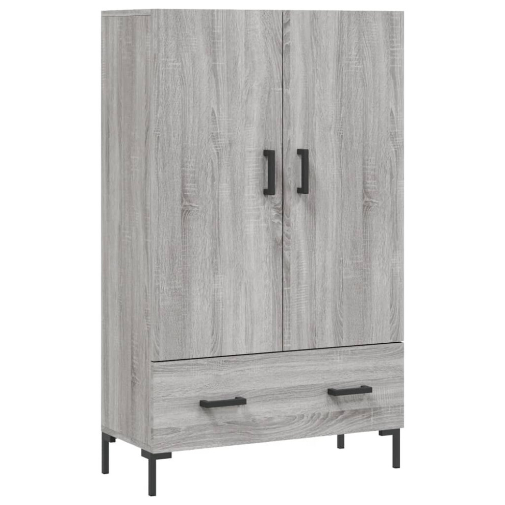 Vidaxl ( Sonoma) Highboard Sideboard Storage Cabinet Side Cabinet Black Engineered Wood Grey