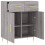 VidaXL (grey sonoma) vidaXL Sideboard Storage Cabinet Cupboard High Gloss White Engineered Wood 5
