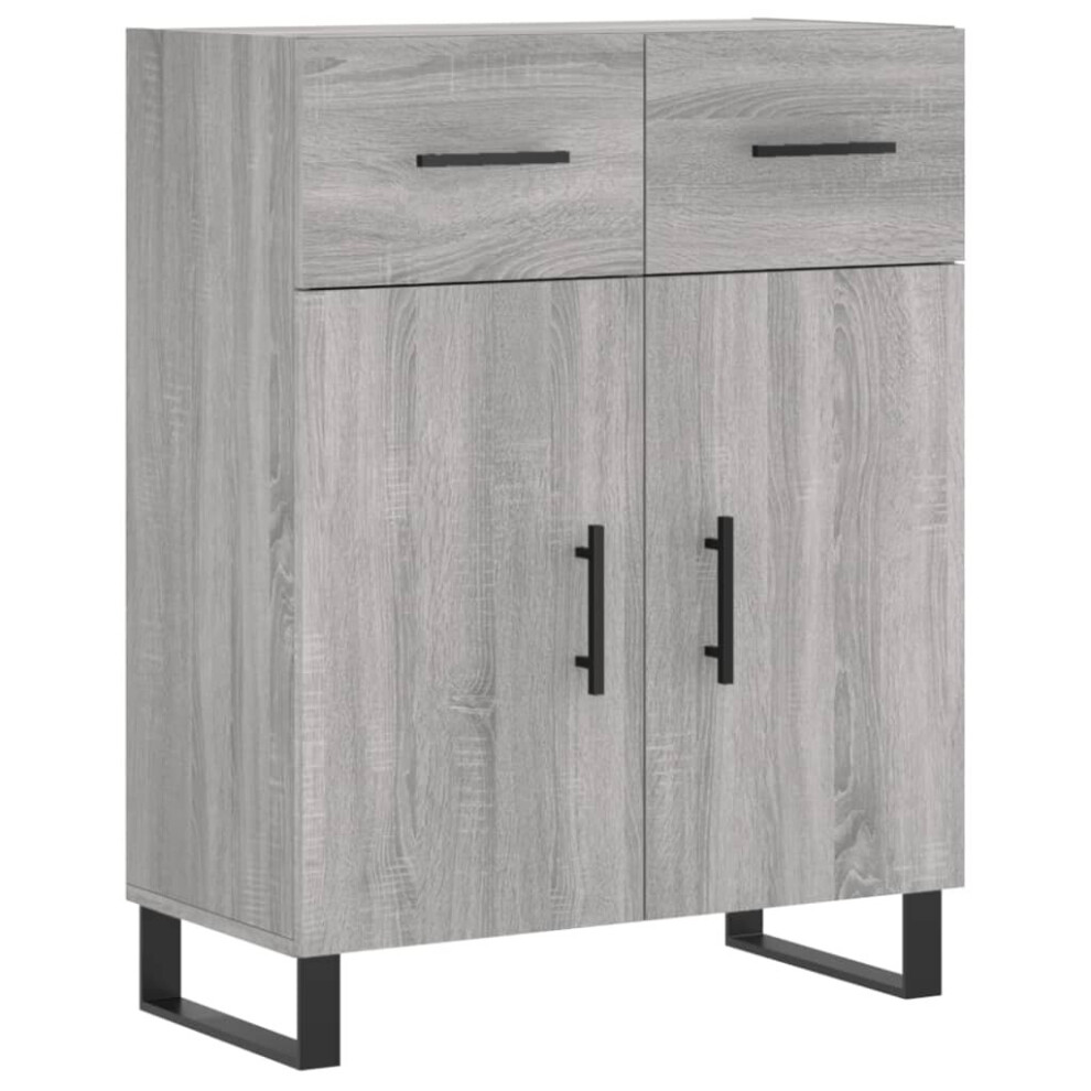 Vidaxl (Grey Sonoma) Sideboard Storage Cabinet Side Cabinet Cupboard White Engineered Wood