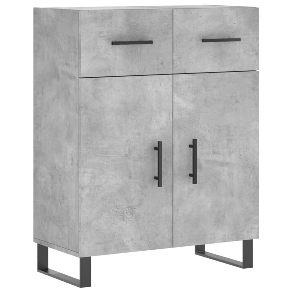 Vidaxl (Concrete Grey) Sideboard Storage Cabinet Side Cabinet Cupboard White Engineered Wood