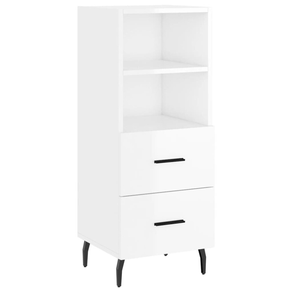 (high gloss white) vidaXL Sideboard Storage Cabinet Side Cabinet Cupboard White Engineered Wood