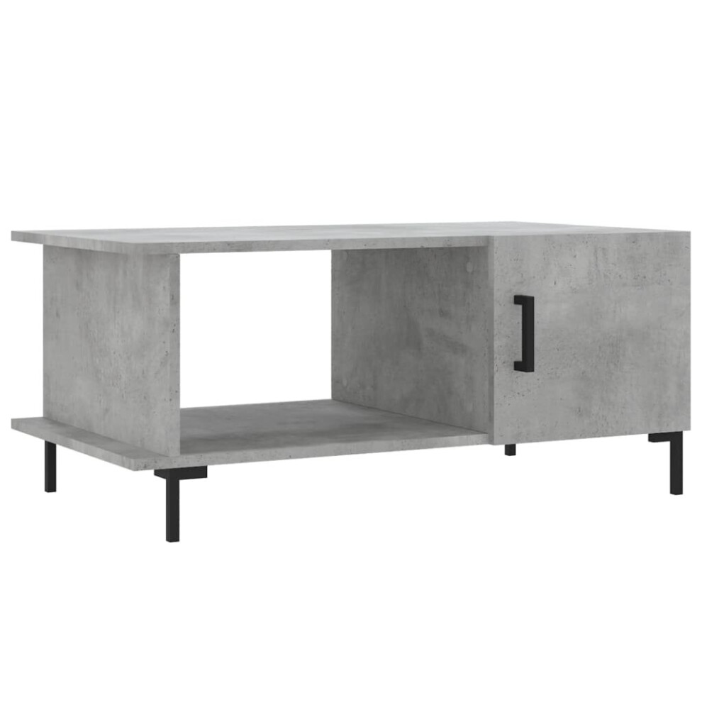 (concrete grey) vidaXL Coffee Table Side Table Sofa End Table High Gloss White Engineered Wood