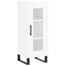 (high gloss white) vidaXL Sideboard Storage Cabinet Cupboard Side Cabinet White Engineered Wood