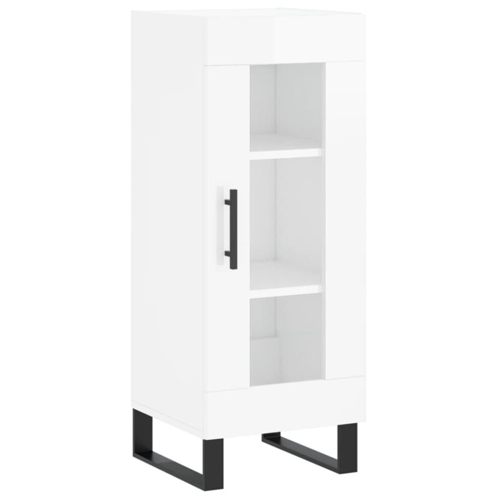 Vidaxl (High Gloss White) Sideboard Storage Cabinet Cupboard Side Cabinet White Engineered Wood