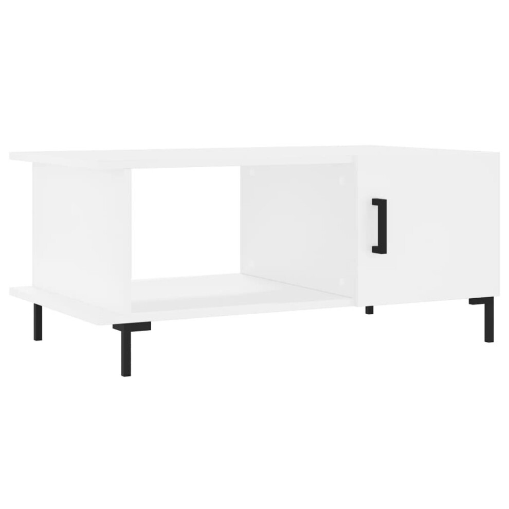 (white) vidaXL Coffee Table Side Table Sofa End Table High Gloss White Engineered Wood