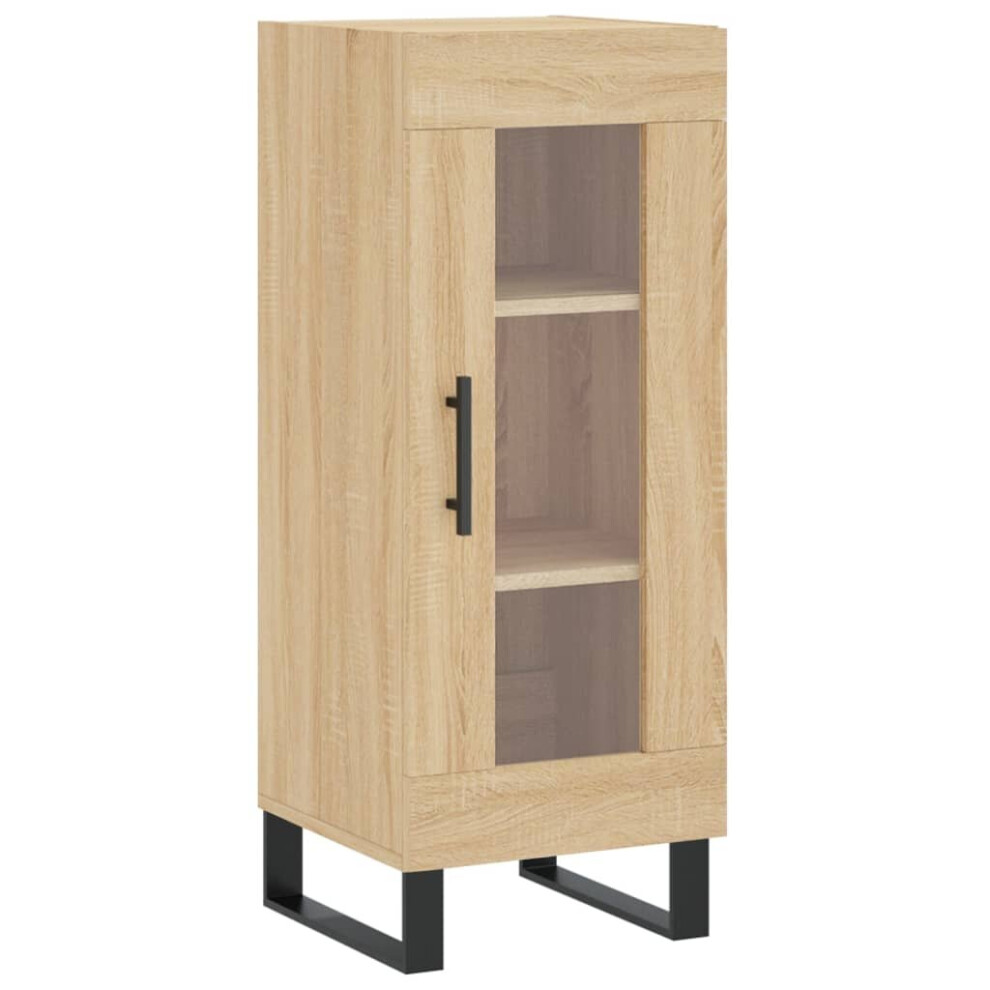 (sonoma oak) vidaXL Sideboard Storage Cabinet Cupboard Side Cabinet White Engineered Wood