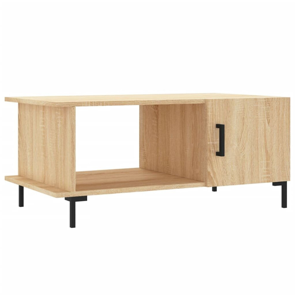 (sonoma oak) vidaXL Coffee Table Side Table Sofa End Table High Gloss White Engineered Wood