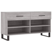 (grey sonoma) vidaXL Shoe Bench Shoe Cupboard Shoe Storage Shoe Rack Black Engineered Wood