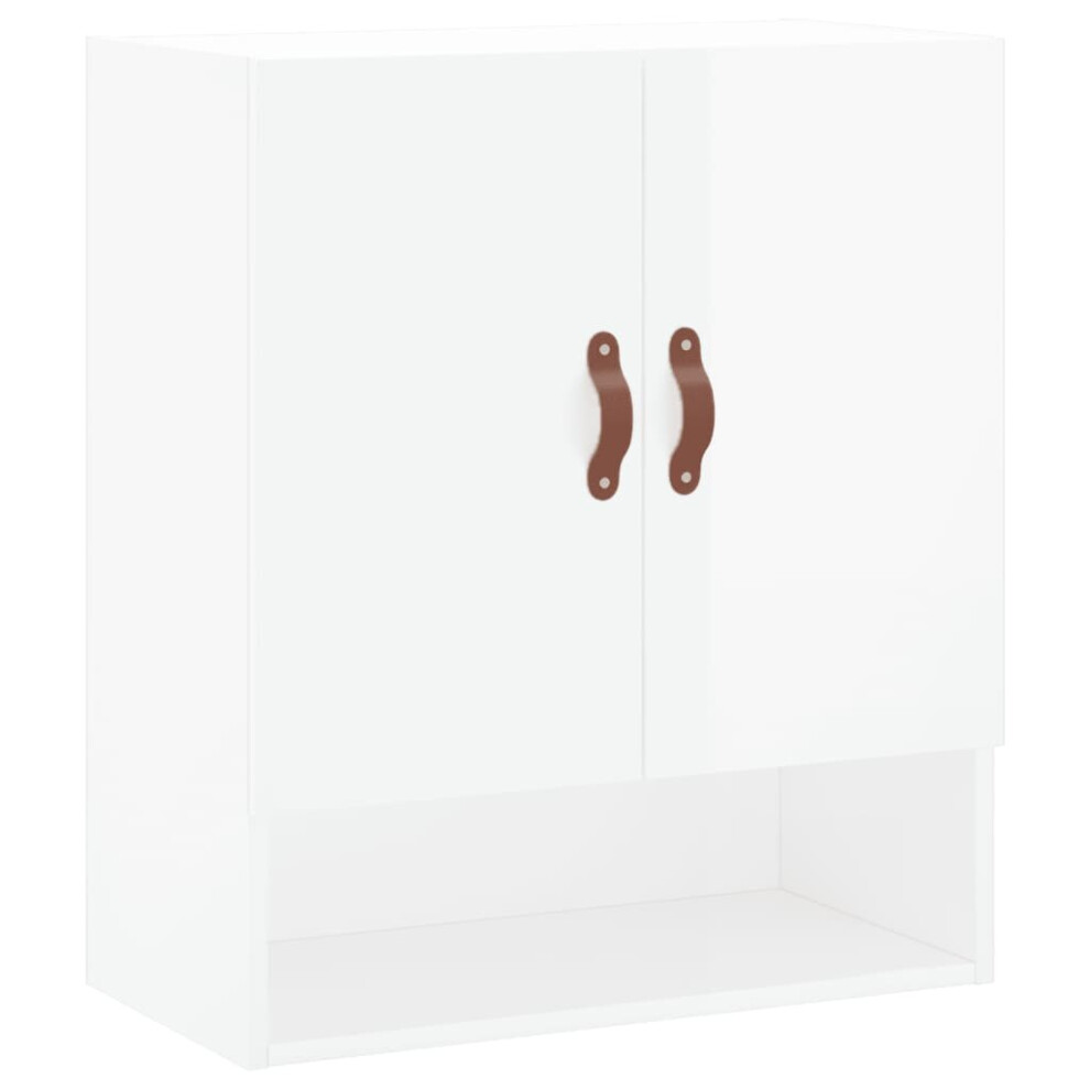 (high gloss white) vidaXL Wall Cabinet Storage Cabinet Display Cabinet White Engineered Wood