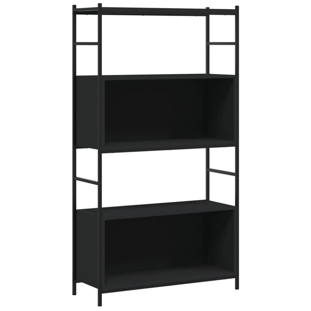 (black, 80 x 30 x 145.5 cm) vidaXL Bookshelf Display Storage Unit Bookcase Black Engineered Wood and Iron