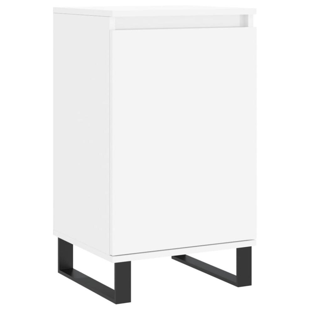 Vidaxl (White, 1 Pcs) Sideboard Storage Side Cabinet Cupboards 2 Pcs White Engineered Wood
