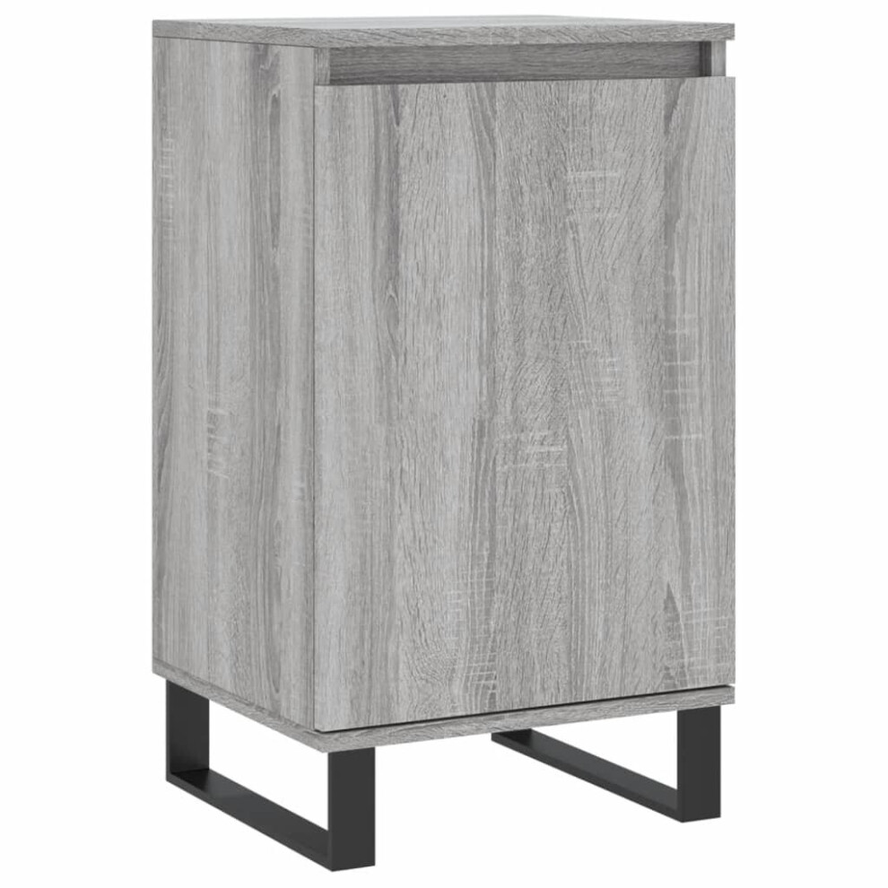 Vidaxl (Grey Sonoma, 1 Pcs) Sideboard Storage Side Cabinet Cupboards 2 Pcs White Engineered Wood