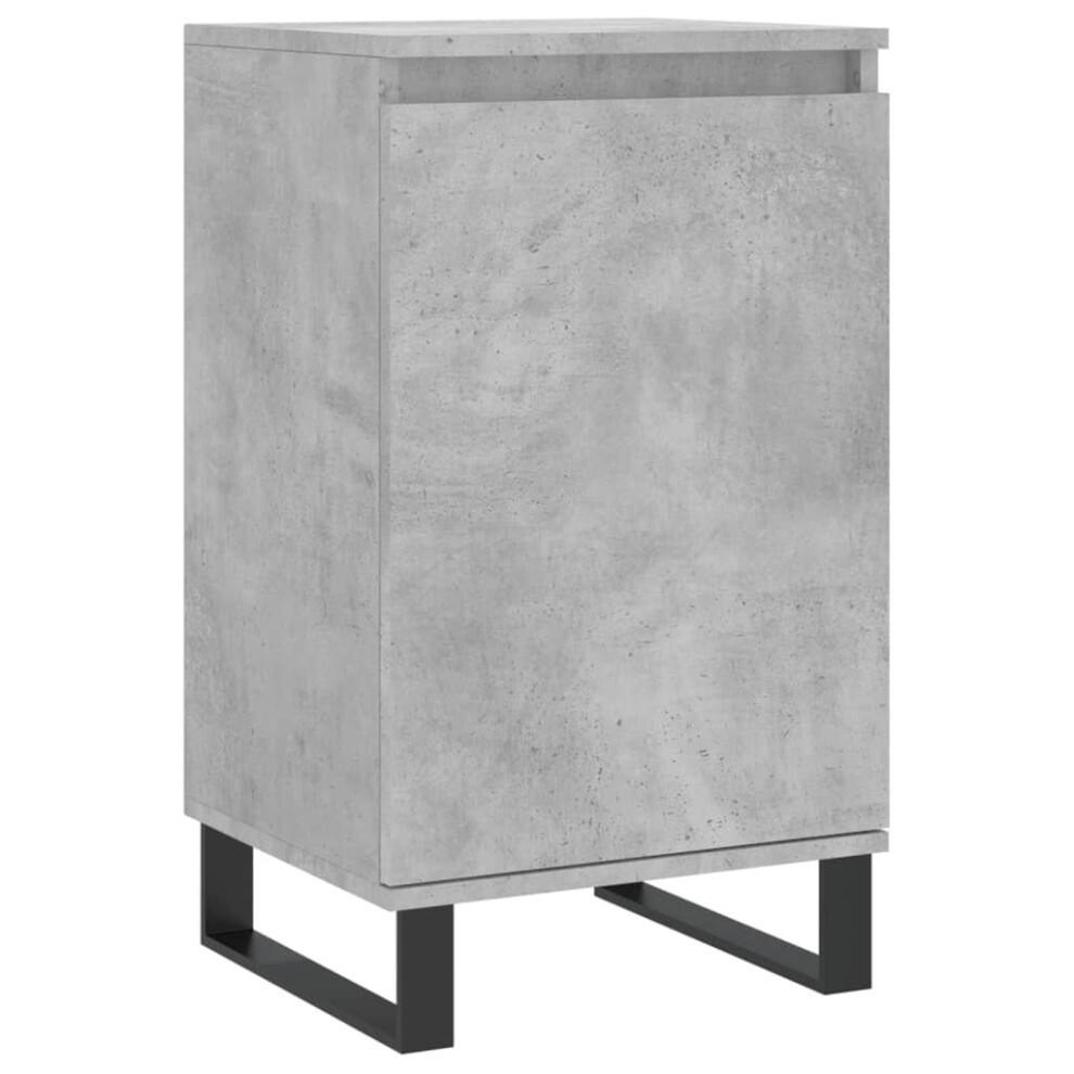 Vidaxl (Concrete Grey, 1 Pcs) Sideboard Storage Side Cabinet Cupboards 2 Pcs White Engineered Wood White,Grey