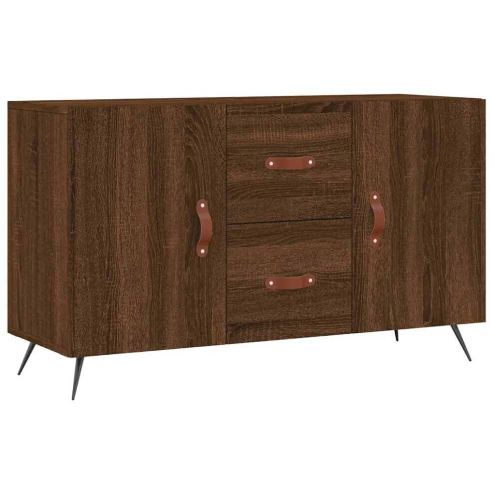 (brown oak) vidaXL Sideboard Storage Cabinet Cupboard Side Cabinet Black Engineered Wood