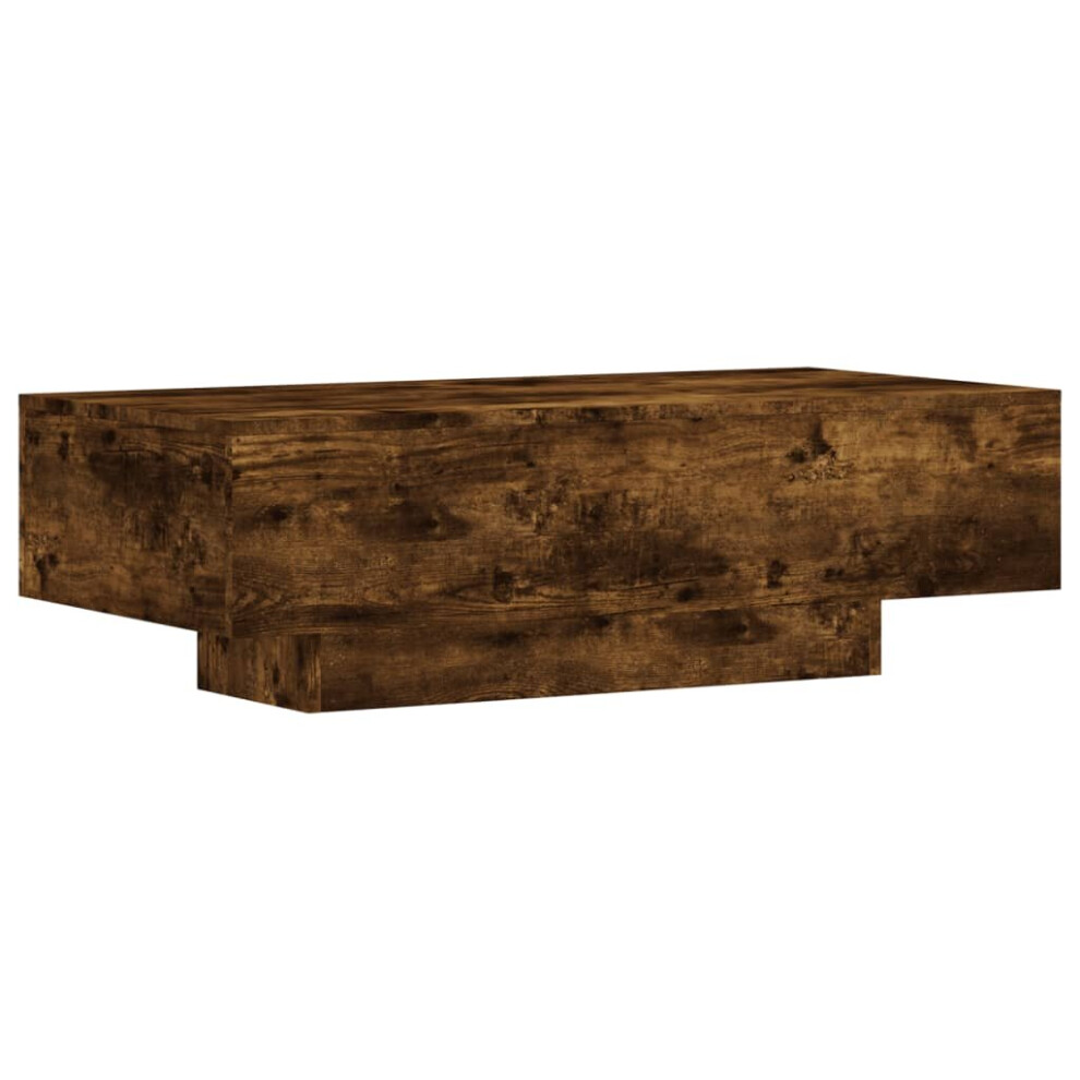 Vidaxl (Smoked Oak) Coffee Table Tea Side Table Sofa Couch Table White Engineered Wood