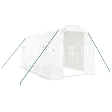 (white, 4 x 2 x 2 m) vidaXL Greenhouse Walk in Greenhouse with Steel Frame Patio Outdoor Grow House