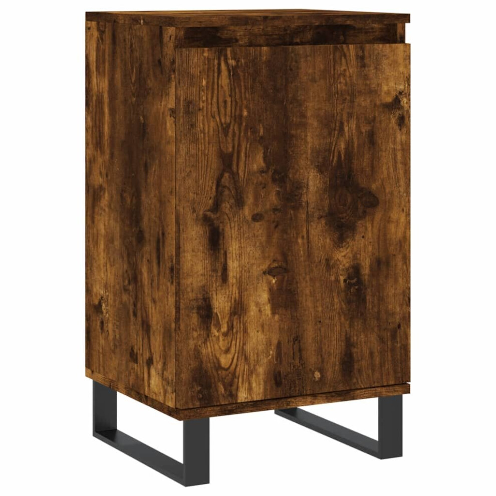 VidaXL Sideboard Smoked Oak White 40x35x70 cm Engineered Wood - Image 2