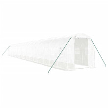(white, 18 x 2 x 2 m) vidaXL Greenhouse Walk in Greenhouse with Steel Frame Patio Outdoor Grow House