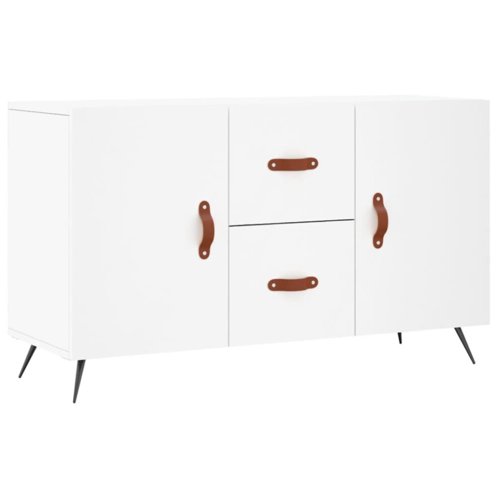 Vidaxl (White) Sideboard Storage Cabinet Cupboard Side Cabinet Black Engineered Wood