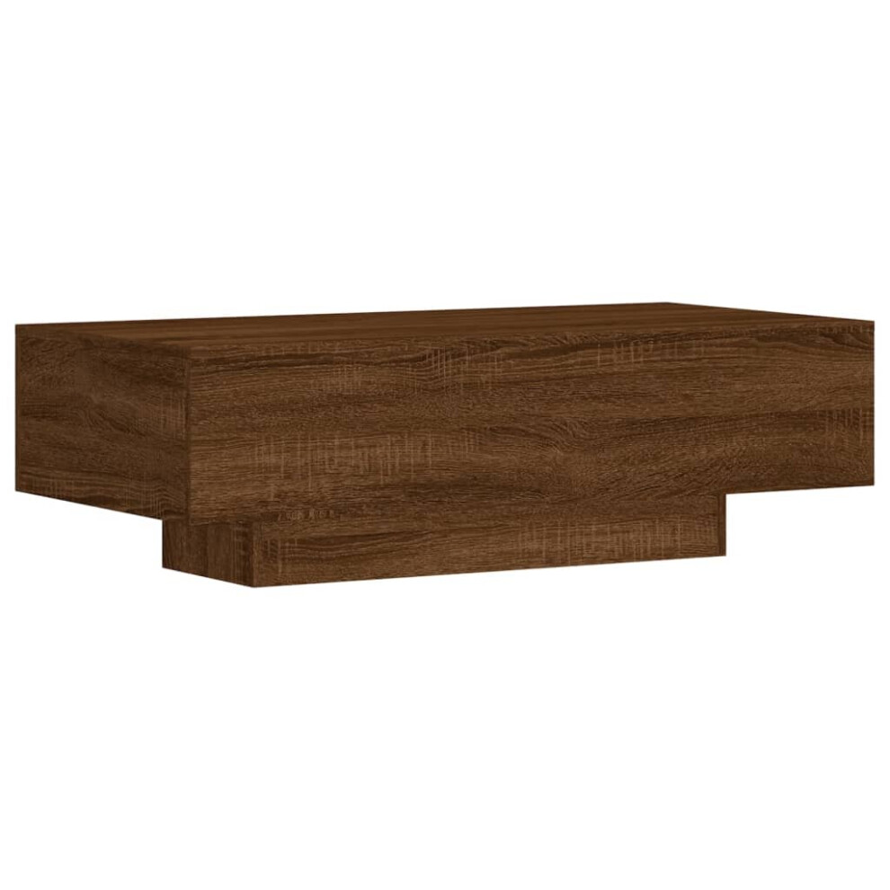 (brown oak) vidaXL Coffee Table Tea Side Table Sofa Couch Table White Engineered Wood