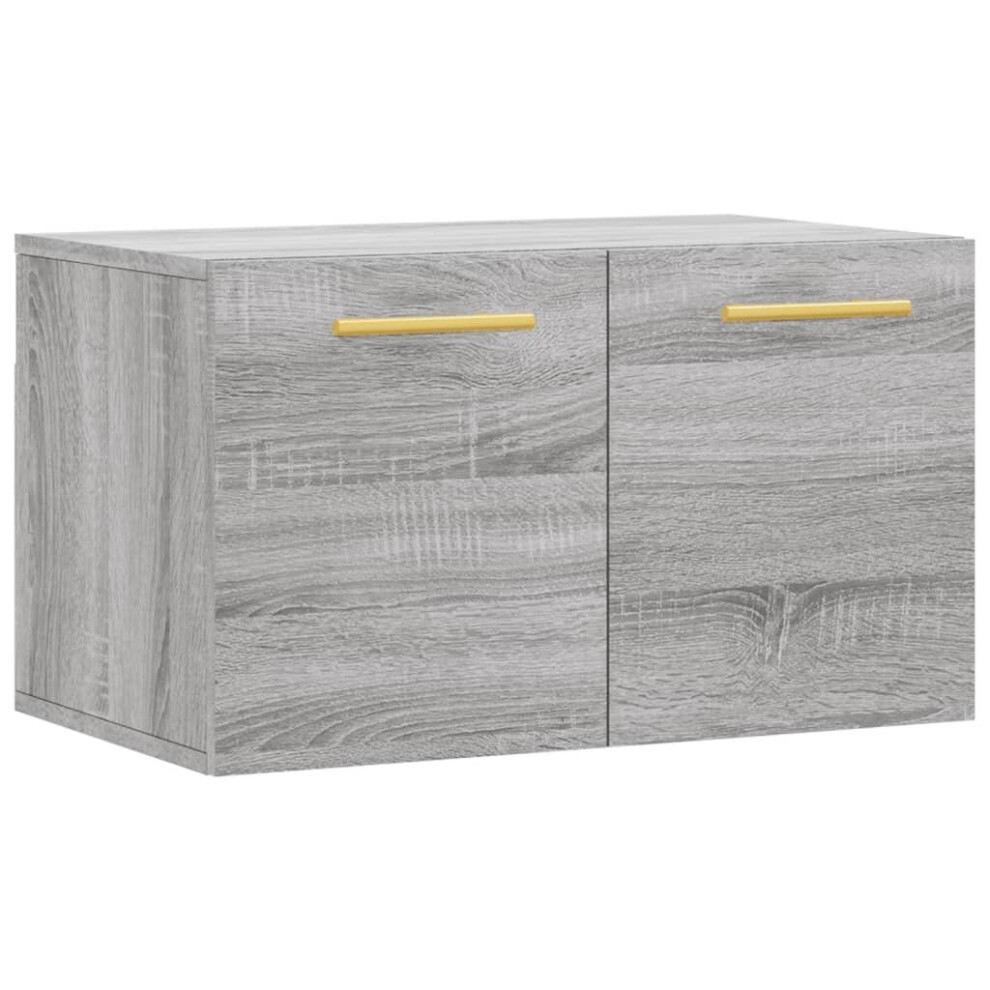 (grey sonoma, 60 x 36.5 x 35 cm) vidaXL Wall Cabinet Storage Cabinet Display Cabinet White Engineered Wood