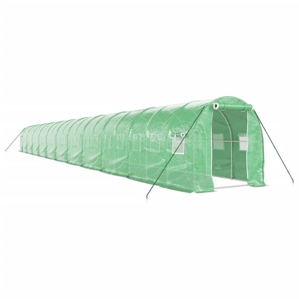 (green, 22 x 2 x 2 m) vidaXL Greenhouse Plant House with Steel Frame Polytunnel Greenhouse Green