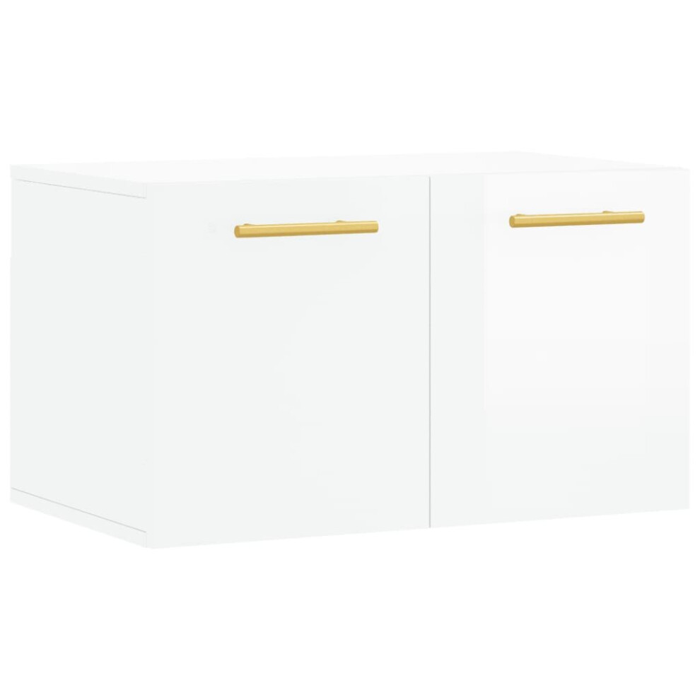 (high gloss white, 60 x 36.5 x 35 cm) vidaXL Wall Cabinet Storage Cabinet Display Cabinet White Engineered Wood