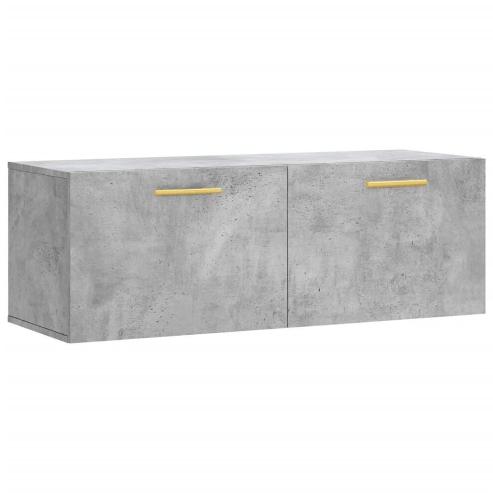 Vidaxl (Concrete Grey, 100 X 36.5 X 35 Cm) Wall Cabinet Storage Cabinet Display Cabinet White Engineered Wood