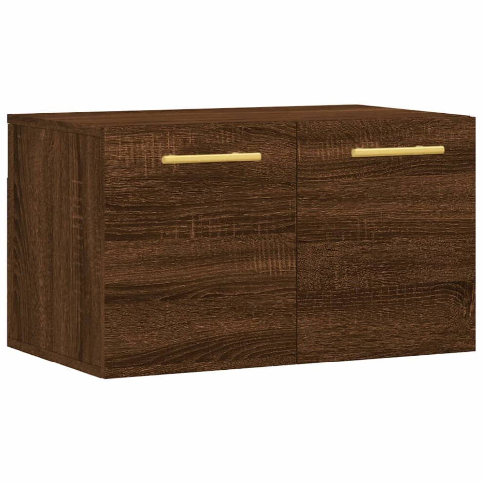 Vidaxl (Brown Oak, 60 X 36.5 X 35 Cm) Wall Cabinet Storage Cabinet Display Cabinet White Engineered Wood