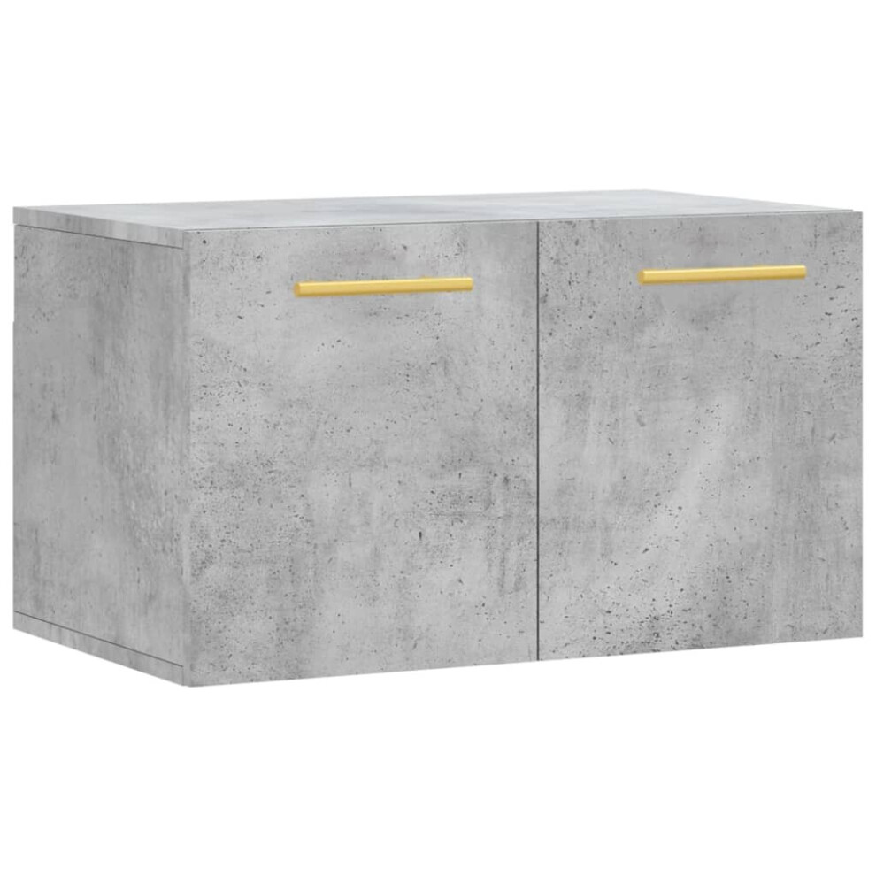 (concrete grey, 60 x 36.5 x 35 cm) vidaXL Wall Cabinet Storage Cabinet Display Cabinet White Engineered Wood