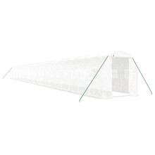 (white, 24 x 2 x 2 m) vidaXL Greenhouse Walk in Greenhouse with Steel Frame Patio Outdoor Grow House