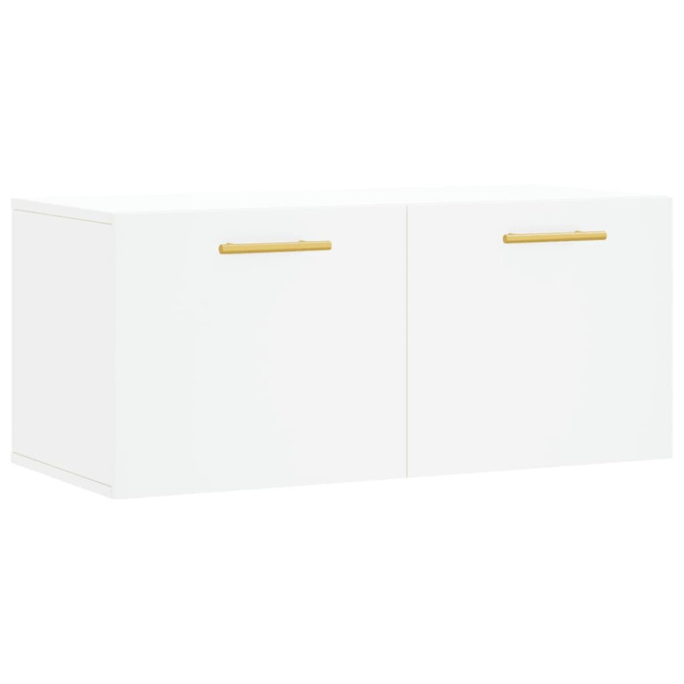 (white, 80 x 36.5 x 35 cm) vidaXL Wall Cabinet Storage Cabinet Display Cabinet White Engineered Wood