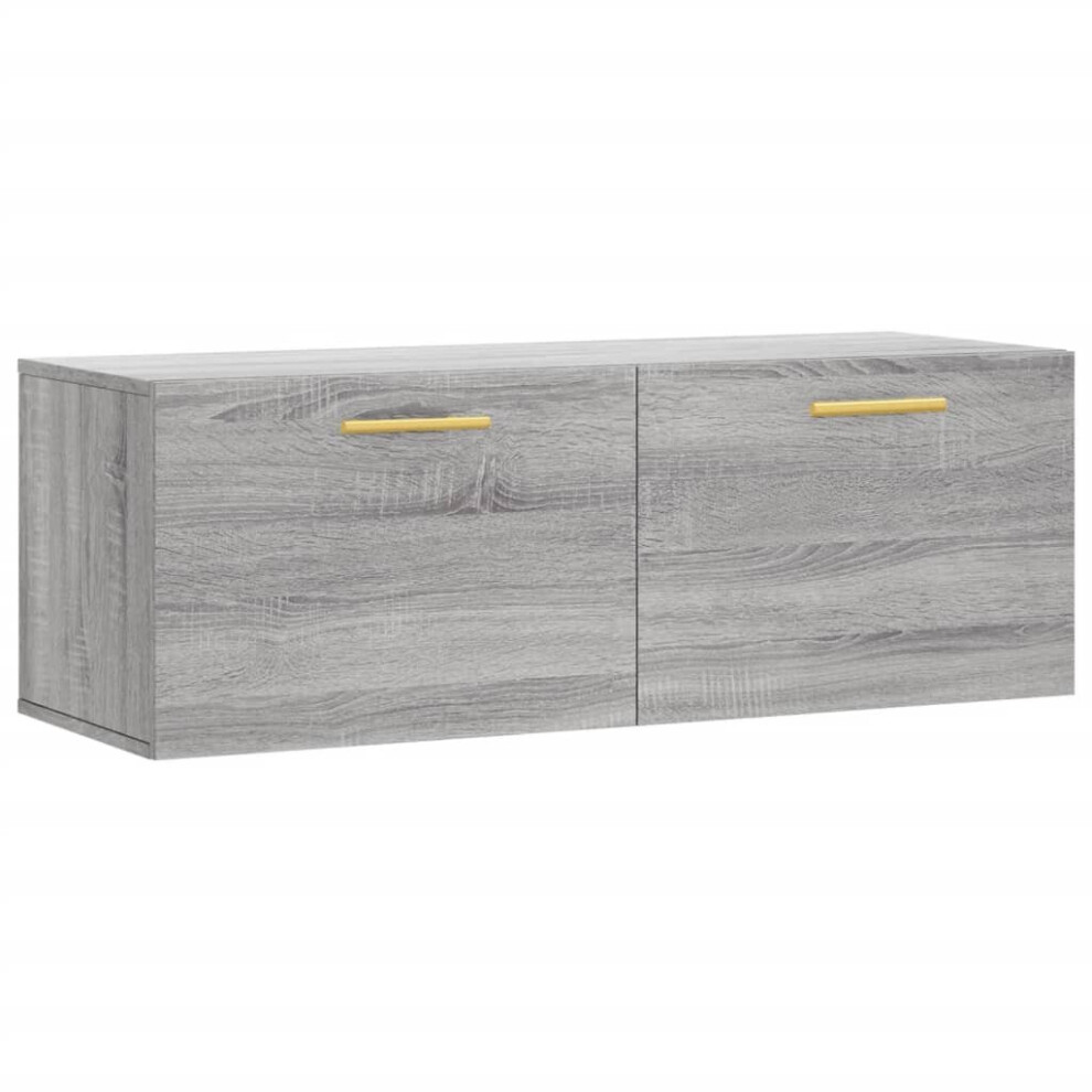 (grey sonoma, 100 x 36.5 x 35 cm) vidaXL Wall Cabinet Storage Cabinet Display Cabinet White Engineered Wood