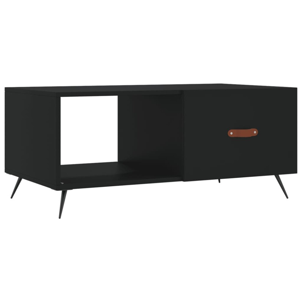 Vidaxl (Black) Coffee Table Tea Side Table Sofa Couch Accent End Table Engineered Wood