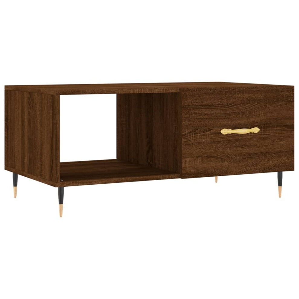 Vidaxl (Brown Oak) Coffee Table Side Table Sofa End Table Concrete Grey Engineered Wood Brown,Grey