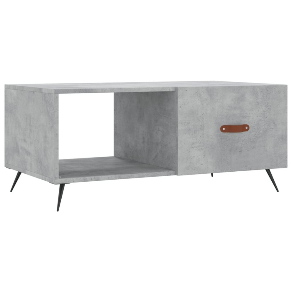 Vidaxl Brown,Grey (Concrete Grey) Coffee Table Tea Side Table Sofa Couch Accent End Table Engineered Wood