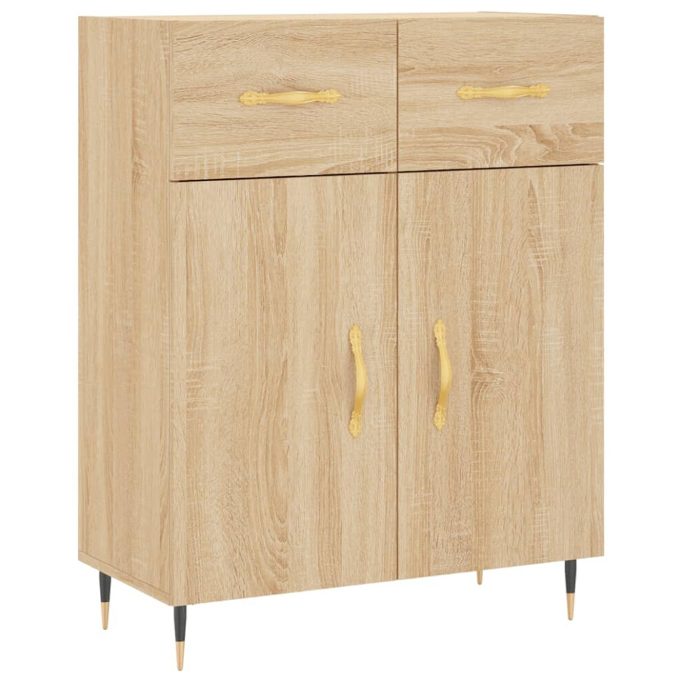 (sonoma oak) vidaXL Sideboard Storage Side Cabinet Cupboard Smoked Oak Engineered Wood