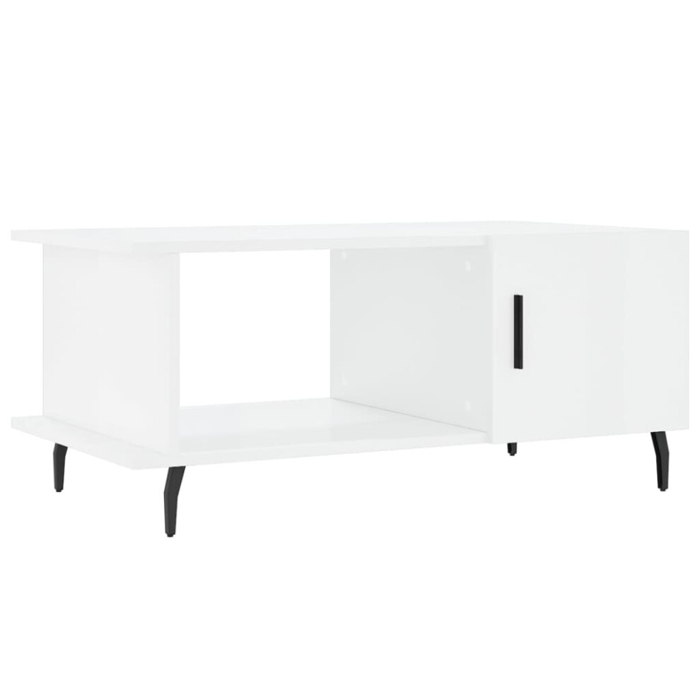 (high gloss white) vidaXL Coffee Table Tea Side Table Sofa Couch Table Sonoma Oak Engineered Wood