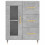 VidaXL (concrete grey) vidaXL Sideboard Storage Cabinet Cupboard High Gloss White Engineered Wood 5
