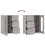 VidaXL (grey sonoma) vidaXL Sideboard Storage Cabinet Cupboard High Gloss White Engineered Wood 9