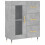 VidaXL (concrete grey) vidaXL Sideboard Storage Cabinet Cupboard High Gloss White Engineered Wood 2