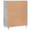 VidaXL (concrete grey) vidaXL Sideboard Storage Cabinet Cupboard High Gloss White Engineered Wood 8