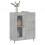 VidaXL (concrete grey) vidaXL Sideboard Storage Cabinet Cupboard High Gloss White Engineered Wood 3