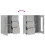 VidaXL (concrete grey) vidaXL Sideboard Storage Cabinet Cupboard High Gloss White Engineered Wood 9