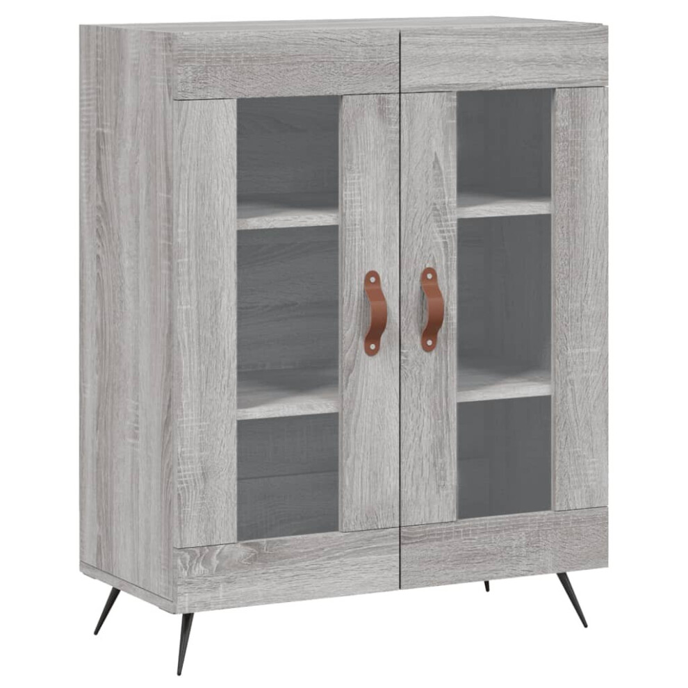 (grey sonoma) vidaXL Sideboard Storage Cabinet Cupboard Side Cabinet White Engineered Wood