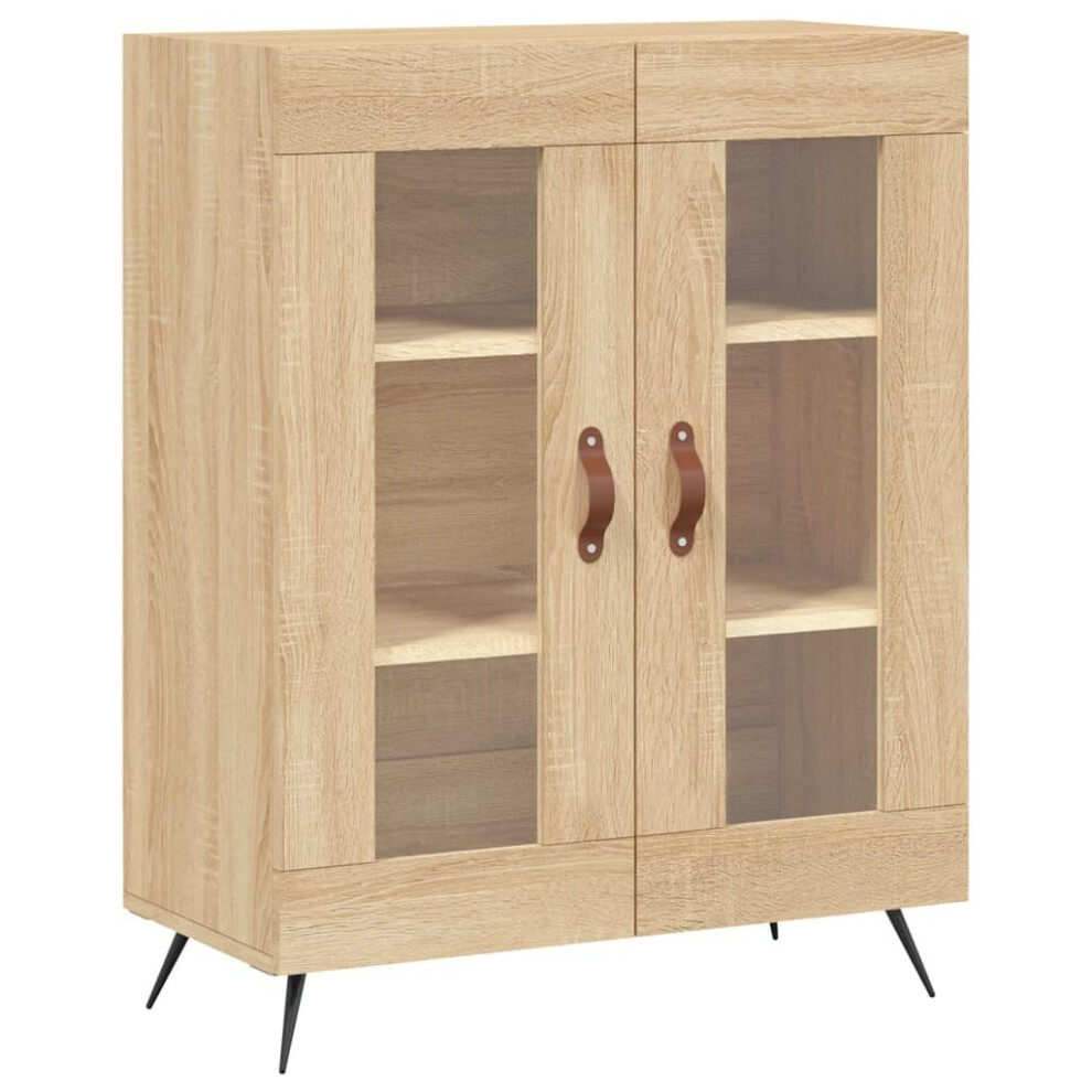 (sonoma oak) vidaXL Sideboard Storage Cabinet Cupboard Side Cabinet White Engineered Wood