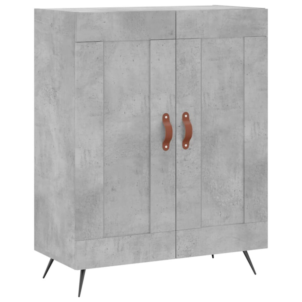 (concrete grey) vidaXL Sideboard Storage Side Cabinet Cupboard Smoked Oak Engineered Wood