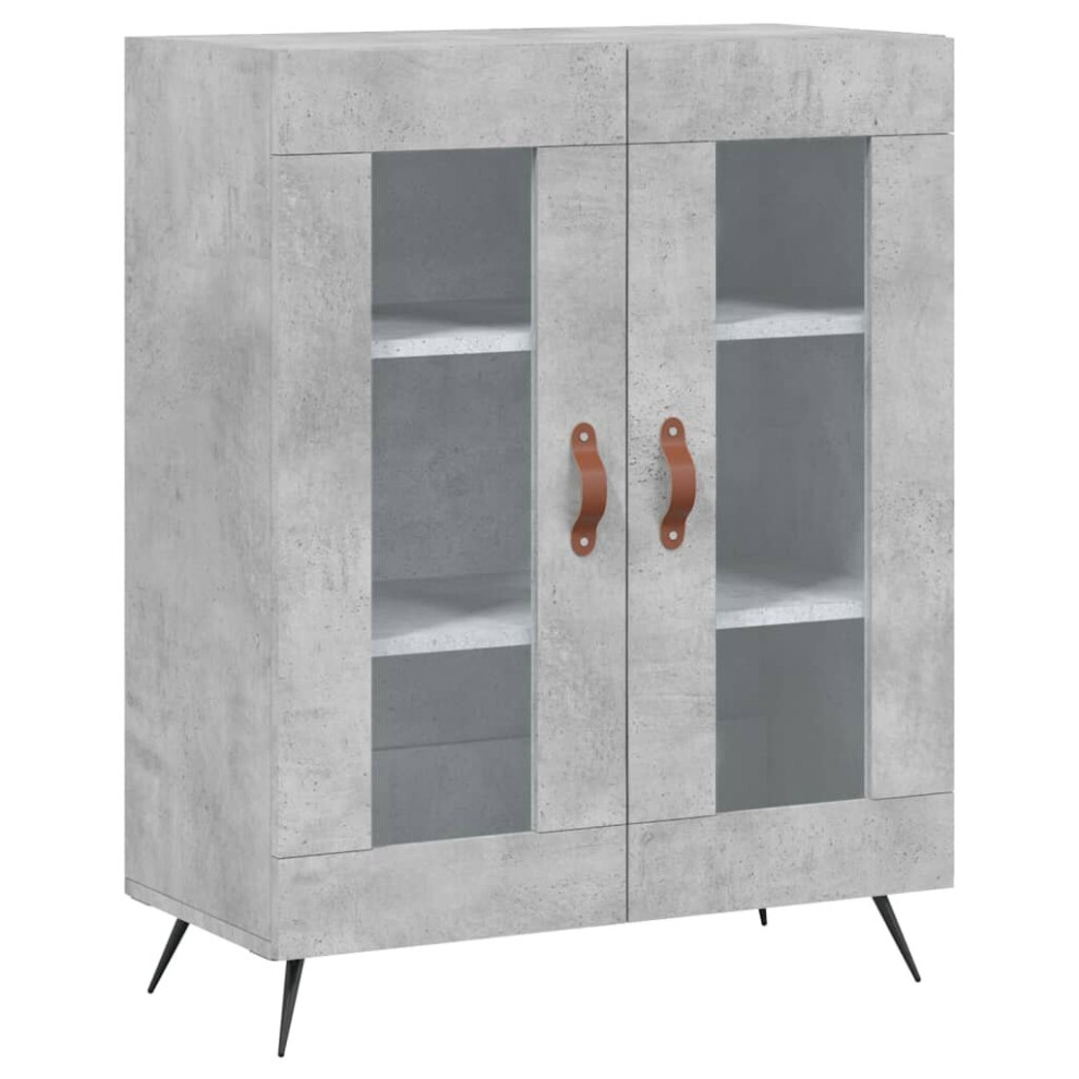 (concrete grey) vidaXL Sideboard Storage Cabinet Cupboard Side Cabinet White Engineered Wood